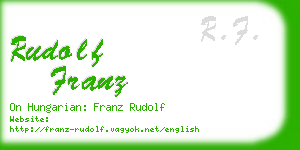 rudolf franz business card